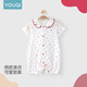 優(yōu)奇嬰兒衣服夏季女寶寶薄款連體衣短袖空調(diào)服女童可愛哈衣爬服外出服