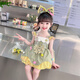 哈羅小黃鴨（G.DUCKKIDS）洛麗塔女寶寶公主裙夏季新款蓬蓬裙生日禮服連衣裙小女孩洋氣裙子 綠色裙子【無頭飾】 90 cm