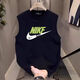NBA KIDS-NIKE夏季新款潮流男士背心男女寬松休閑無(wú)袖t恤坎肩運(yùn)動(dòng)籃球上衣 耐克-黑色 L 耐克-L 建議110-130斤
