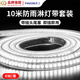 貝工 高亮220V 120珠燈帶 戶外防水別墅庭院工程 贈防雨插頭和尾塞（即插即用）6W/米 白光 10米防雨淋套裝