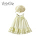 凡獵女童連衣裙夏裝2025新款兒童公主裙小女孩洋氣寶寶吊帶裙夏季 綠色 80 cm