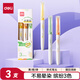 得力（deli）不易暈染熒光筆 學生文具考試復習劃重點手帳繪畫繽紛色系黃/橙/綠 3支/盒SK411