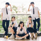 圣洛鋒班服套裝國慶校園初高中生中學(xué)生開(kāi)學(xué)季藍皇冠領(lǐng)結學(xué)生裝 女短白+黑百褶短裙+藍皇冠領(lǐng)結 L