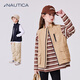 NAUTICA/諾帝卡童裝 男童女童戶外工裝馬甲夏季中大兒童登山露營(yíng) 卡其 170