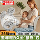 歐孕喂奶座椅孕婦哺乳床上護腰寶媽靠背產(chǎn)后久坐人體工學(xué)坐墊椅 淺灰【加大款 300斤以下適用】