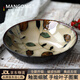 滿(mǎn)弓日式拉面碗美翻和風(fēng)鄉村陶瓷餐具蔓藤樹(shù)葉湯碗拉面碗熱菜碗蓋 面碗