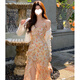 茯見 碎花吊帶連衣裙女2025夏季仙女氣質(zhì)小眾設(shè)計(jì)感荷葉邊不對(duì)稱花色 碎花吊帶裙M【建議95-105斤】