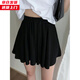 槿城夏季新款芭蕾風(fēng)褲裙潮流度假休閑短褲女高腰垂感裙褲闊腿褲RK15 黑色 2XL