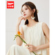 IEF/愛(ài)依服連衣裙2025夏季新款法式溫柔小女人度假風(fēng)背心中長(cháng)裙 杏 M