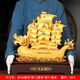 一帆風(fēng)順?lè )胸敂[件老板辦公室店鋪公司開(kāi)業(yè)禮品客廳工藝裝飾品 中號龍船沙金色（50*15*51厘米