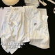 冰絲三件套兒童睡衣夏季薄款女童可愛2025新款小女孩公主風(fēng)家居服 熊貓款#三件套【短袖+短褲+長褲】 160 M碼150-160CM 85-100斤