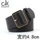 chongsukei小&ck寬4.8cm棕色腰帶女2025新款百搭裝飾配飾配牛仔裙子西裝女款 黑色 寬4.8cm 105cm