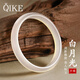 七可玉髓白月光手鐲女天然冰種寬條鐲子國風(fēng)七夕情人節(jié)禮物送老婆媽媽