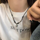 彩萊婭小眾國潮醒獅項鏈女新中式黑色串珠鎖骨鏈男士頸鏈高級感衣服配飾 醒獅項鏈