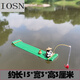 IOSN木船擺件仿古帆船裝飾品小船模型手工木制小船模型船模漁船紹興烏 下水綠竹筏15厘米(蓑衣翁