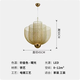 恒鑫成工業(yè)風(fēng)簡約現(xiàn)代輕奢網(wǎng)格金屬造型意大利餐廳別墅挑高客廳臥室吊燈 金色45CM-暖光