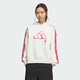 阿迪達(dá)斯 （adidas）女裝運(yùn)動服針織防風(fēng)上衣連帽衛(wèi)衣套頭衫JZ1638 漢玉白  L 