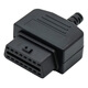 鹿途OBD2公母頭接頭連接器插頭+外殼+線卡 12-24V通用汽車卡車 母頭