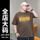 紡布者（PENNY PEI）潮牌大碼男裝夏季純棉短袖t恤男胖子加肥加大號(hào)肥佬寬松半袖打底T 咖啡色 5XL (250-275斤)