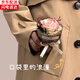 山頭林村畢業(yè)迷你口袋小花束玫瑰仿真花情人節(jié)生日禮物精致伴手禮浪漫驚喜 一朵口袋花-粉色玫瑰