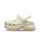 卡駱馳（crocs）crocs新版鯨魚  洞洞鞋男女防滑透氣增高款戶外沙灘鞋涼鞋 骨白色 34-35 尺碼偏大1碼 =W5