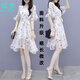 綠夕（REAXUR）碎花連衣裙子夏天女裝2025夏季新款小個子衣服氣質(zhì)收腰顯瘦溫柔風(fēng) 米白色 L （建議108-118斤）