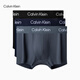 Calvin Klein內衣【吸濕速干】男士三條裝ck低腰輕薄無(wú)痕彈力防夾臀平角內褲男 RT0-太空黑/藏藍/炭灰 3條 L