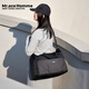 Mr.ace Homme大容量短途旅行包女可折疊出差行李袋輕便擴容斜挎手提包男曜石黑