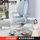 巴布諾兒童學(xué)習椅學(xué)生寫(xiě)字作業(yè)椅子可調節升降追背座椅可轉 藍+升降腳踏