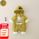 G.DUCK KIDS小黃鴨童裝嬰兒羽絨服冬季保暖連體衣男寶寶滿月百天新生兒衣服 綠色 100碼建議90-100cm3-4歲cm