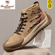西域駱駝（VANCAMEL）摩托車(chē)鞋男防摔防潑水透氣騎行靴拉力越野靴子摩旅賽車(chē)機車(chē)鞋 棕色 41 撿漏高檔大牌