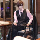 益寶小能手解雨臣cos服全套盜墓筆記動(dòng)漫周邊之解雨臣cosplay長袖襯衫百搭 馬甲全套：外套+襯衣+褲+領(lǐng)帶+馬甲 S碼    50-65斤