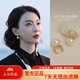 佐蘭伊 ZORAINEY【情人節(jié)禮物】2025年新款珍珠耳環(huán)女輕奢耳飾銀針耳釘 白貝珠925金色耳扣12MM