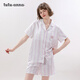 tutuanna睡衣女涼感胸墊款家居服套裝 M (適合身高160-165cm)  淺粉色 