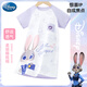 迪士尼親子睡衣女童睡裙夏款a類棉睡衣兒童家居服夏季ZF39491 紫150