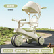 看寶貝（lookbaby）兒童三輪車腳踏車兒童車1-3歲寶寶三輪車平衡車1-3歲兒童推車 豪華綠|靠背+護(hù)欄+推把+頂棚