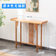 實(shí)木新中式靠墻玄關(guān)桌家用窄長(cháng)條案現代簡(jiǎn)約供桌案臺供奉桌端景臺 原木色-長(cháng)80實(shí)木（無(wú)抽屜款）