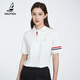 NAOTIEA納奧蒂爾小帆船短袖POLO衫女2025年夏季新款休閑運動T恤大碼上衣 白色 2XL （ 建議120-130斤）