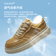 奧康男鞋休閑鞋透氣運動(dòng)鞋秋冬百搭增高板鞋 麥黃壓花 45