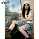 DZZIT地素牛仔短褲2025夏季新款波嬉風毛邊設計褲子女3J2R1101B 藍色 XS
