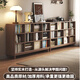 詩(shī)情木語(yǔ)實(shí)木書(shū)架落地格子柜儲物簡(jiǎn)易置物架辦公室客廳矮書(shū)柜組合柜子收納 【新款9格柜】120cm胡桃色