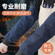 丁晴清潔男士電焊袖套冬季工作干活專(zhuān)用耐用耐臟長(cháng)款大號勞保防水防油新款 38cm(加寬羅口)/ 2雙 牛仔布焊工袖套