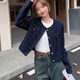 小野七天韓版時(shí)尚氣質(zhì)短款小香風(fēng)外套女2025年春秋季新款寬松顯瘦時(shí)髦上衣 短款小香風(fēng)外套【藏青色M】