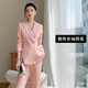 粉色西裝套裝女2025夏裝新款氣質(zhì)職業(yè)正裝時(shí)尚洋氣西服外套兩件套 粉色長(cháng)袖西裝 M （建議95-105斤）