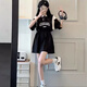 法舒琳收腰休閑Polo領(lǐng)連衣裙女夏裝2025休閑風(fēng)初中高中學(xué)生學(xué)院風(fēng)長裙子 黑色 M 建議100-110斤