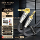 SKW 發(fā)燒級 車(chē)用AUX音頻線(xiàn) 單晶銅鍍銀 3.5mm直對彎 車(chē)載手機電腦音響箱耳機連接線(xiàn) WG2002C-1米
