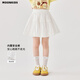 AMENCL女童半身裙2025夏季新款蓬蓬公主裙子夏裝兒童女寶寶花邊蛋糕短裙 6025白色半身裙 140 cm