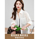 芳嬪桑蠶絲防曬衣服夏季透氣長袖襯衫空調(diào)衫春夏款衣上衣女士外套 白色 M