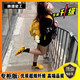內(nèi)增高紅色德訓(xùn)鞋女2025新款春夏季休閑運動女鞋子阿甘鞋復(fù)古板鞋 升級版黃色 38