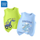 真維斯兒童背心男童純棉無(wú)袖t恤2025新款夏裝中小童童裝夏季薄款坎肩 果綠 X03+藍 X04 140
